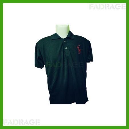 Men Solid Polo Neck Poly Cotton T SHIRT